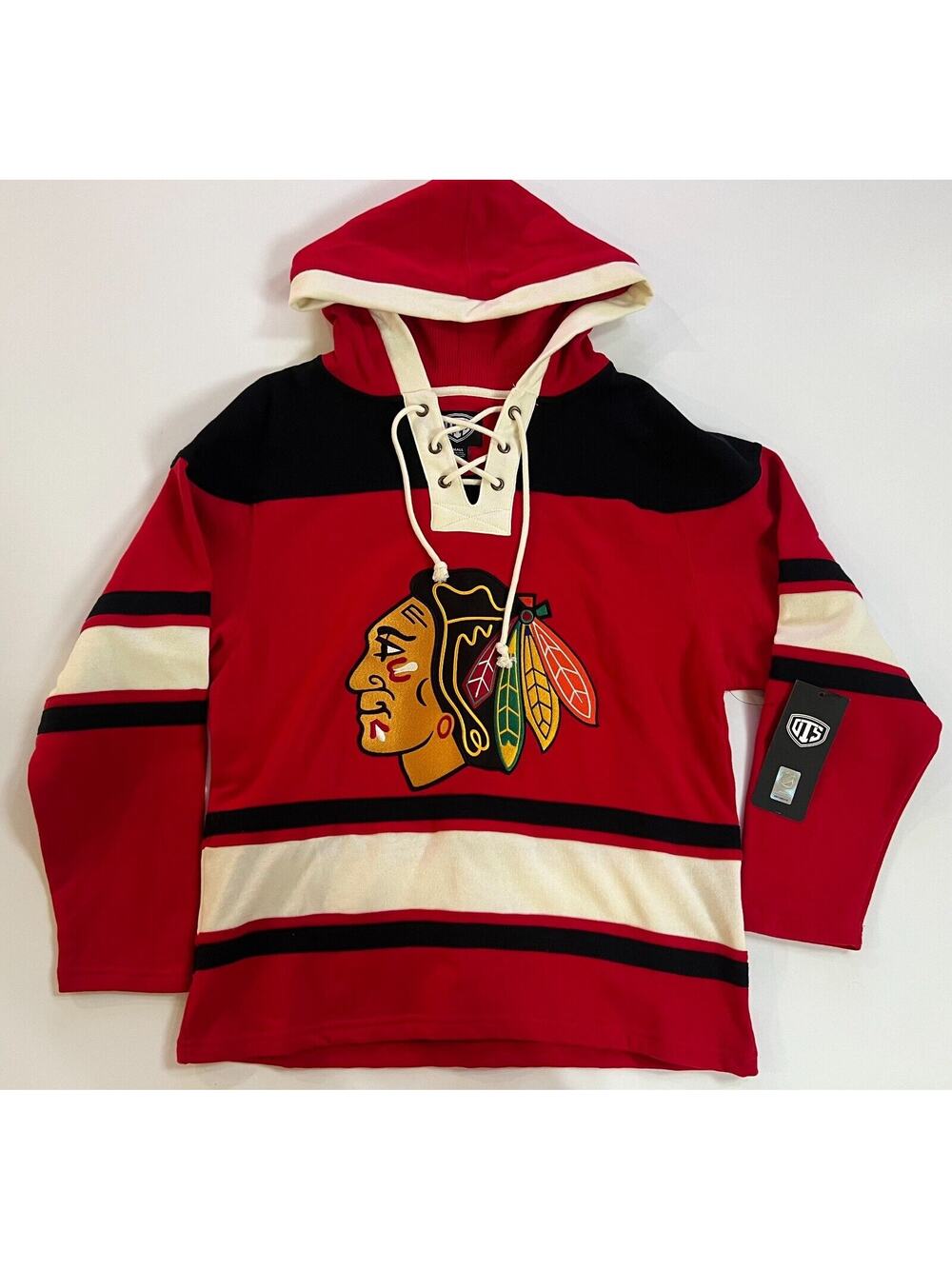 Chicago Blackhawks Superior Lace Hoodie. By OTS Size S NWT